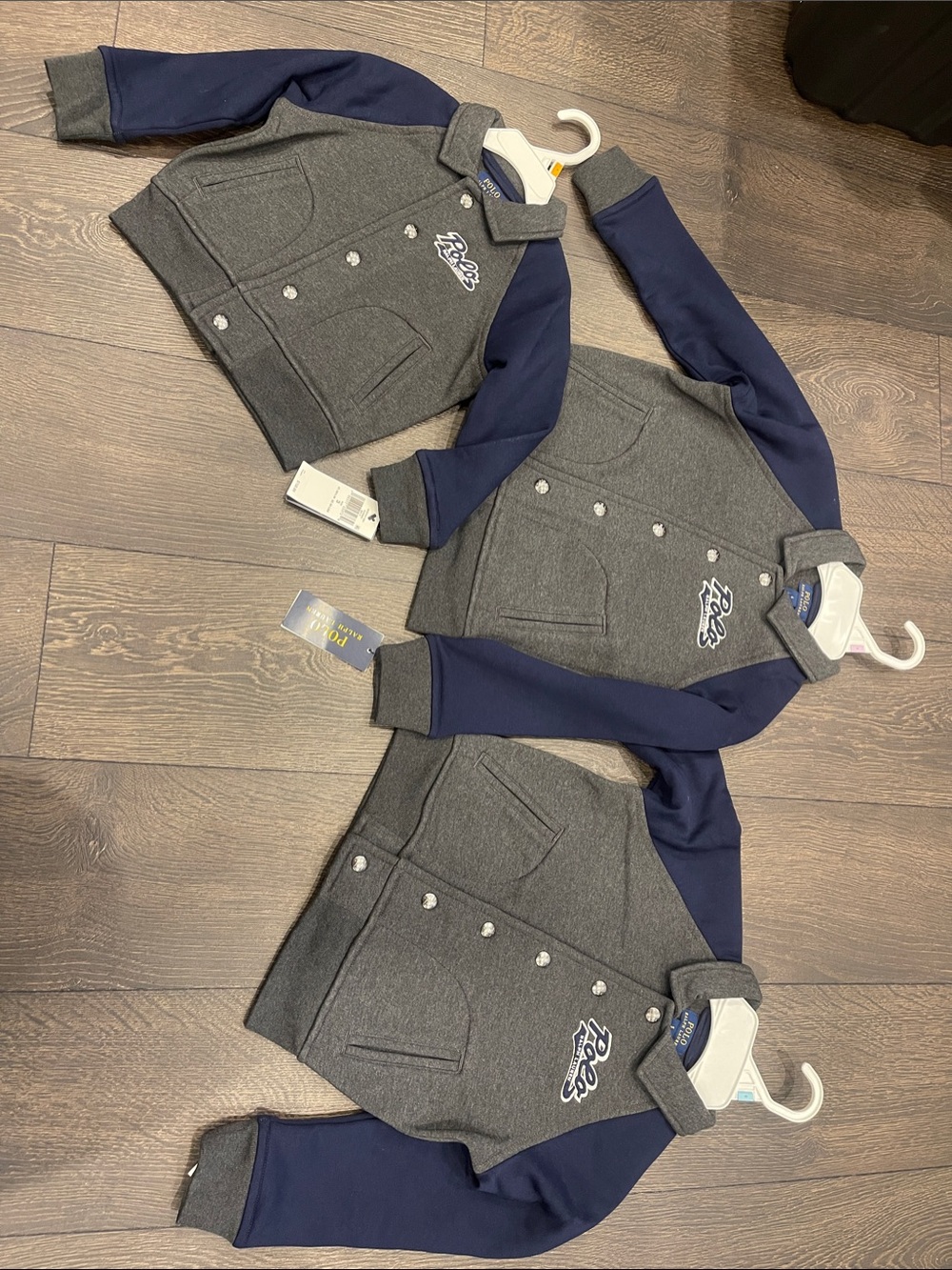Polo by Ralph Lauren Kids Grey & Navy Varsity Jacket Hoodie